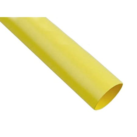 Kable Kontrol Adhesive Lined Heat Shrink Tube, Dual Wall, 3:1 I.D. Shrink Ratio, 1-1/2 in I.D. Before Shrinking, Yellow, 4 ft HS385-YW